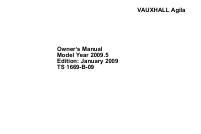manual Vauxhall-Agila 2009 pag001