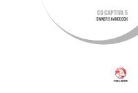 2013 Holden Captiva owner's manual - StartMyCar